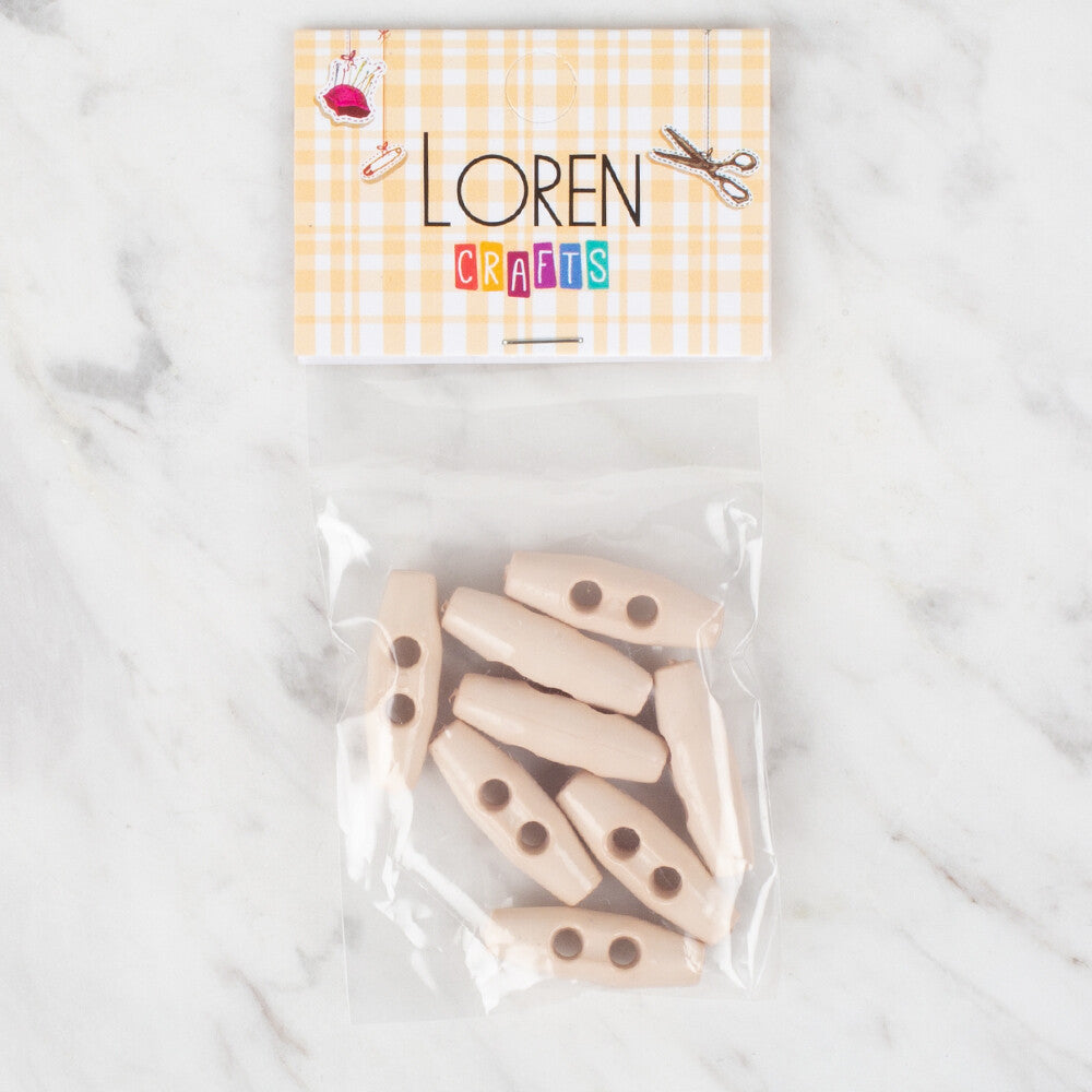 Loren Crafts 8'li açık pudra çoban düğme - 114